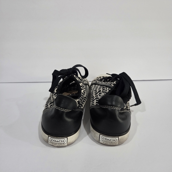 Coach Black and White Patterned Sneakers Sz.7.5 B - Picture 6 of 7